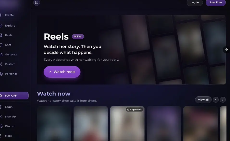 Secrets AI : interface du site officiel (images floutées)